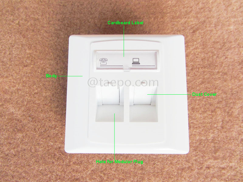 Images d'illustration pour plaque de face 2 ports, 86x86 mm, style allemand