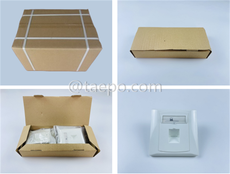 Images d'emballage pour plaque de face 1 port, 86x86 mm, style allemand