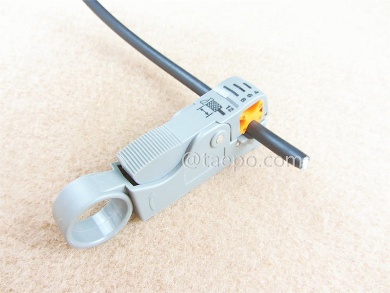 Dépouilleur de câble coaxial, 2 lames, pour RG58/59/62/6/6QS/3C/4C/5C
