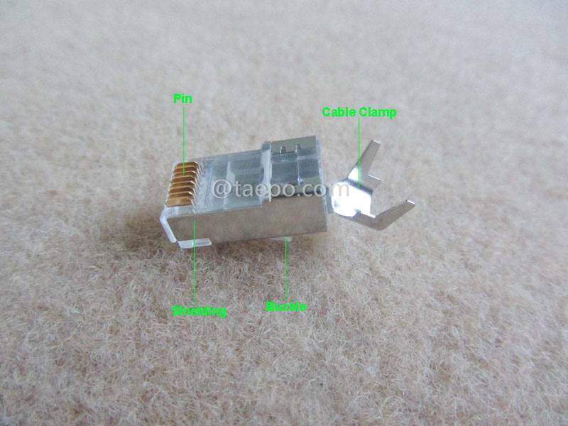 Images illustratives pour Prise modulaire, CAT7, RJ45, 8P8C, STP