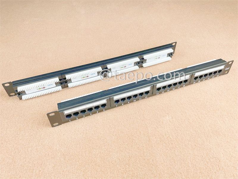 Panneau de brassage 24 ports, CAT6, RJ45, UTP, 19