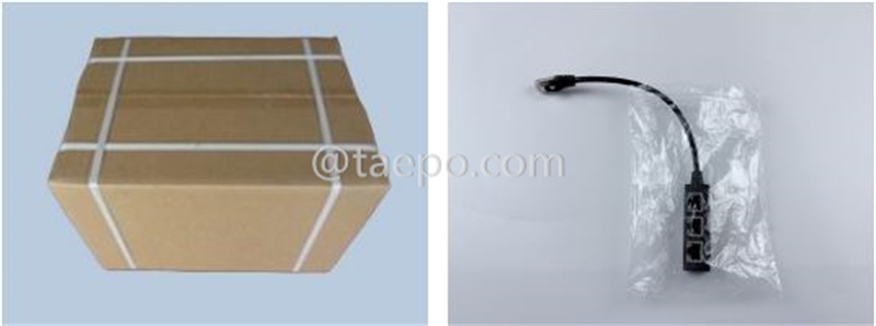 Images d'emballage pour raccord RJ45 3 entrées 1 sortie