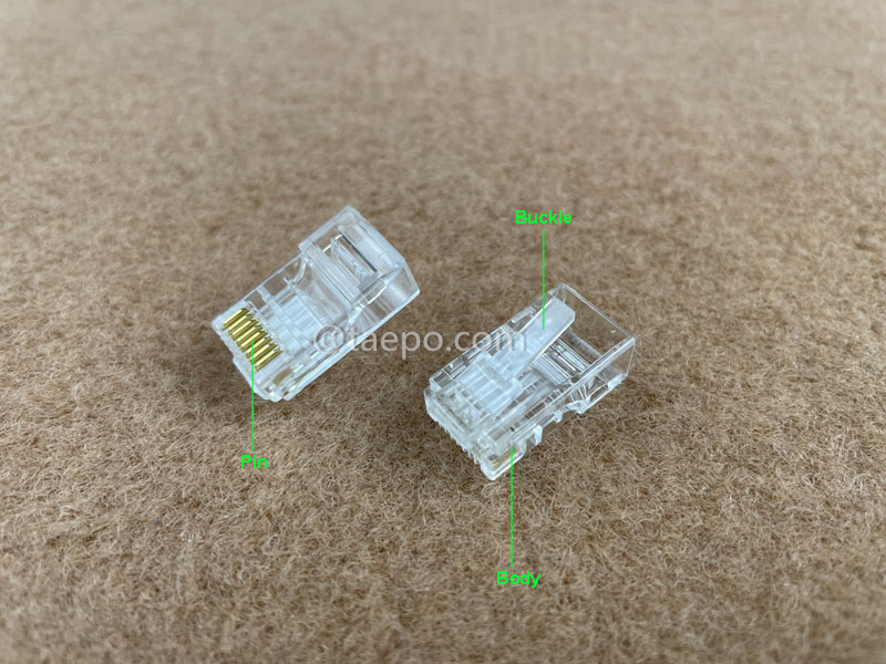 Illustrations pour prise modulaire, CAT5E, RJ45, 8P8C, UTP