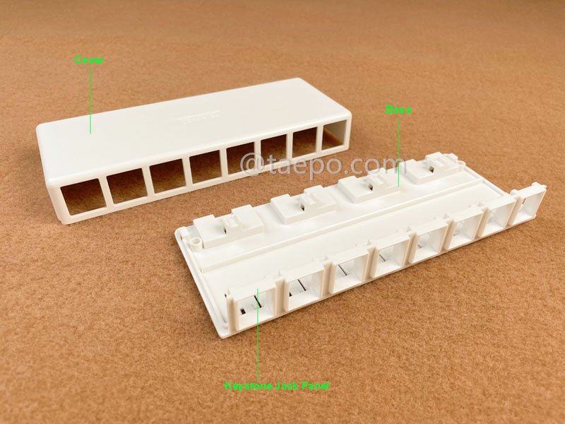 Images illustratives pour boîte de surface 8 ports, CAT5E, RJ45, 8P8C, UTP