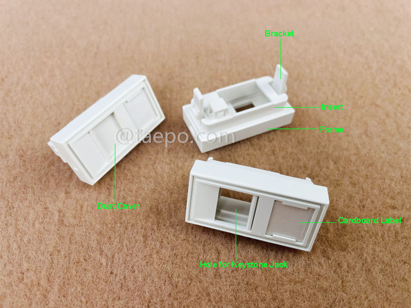 Images illustratives pour insert 1-port pour plaque de recouvrement, 22.5x45mm, style français