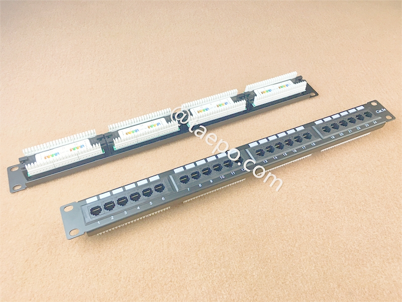 Panneau de brassage 24 ports, CAT5E, RJ45, UTP, 19