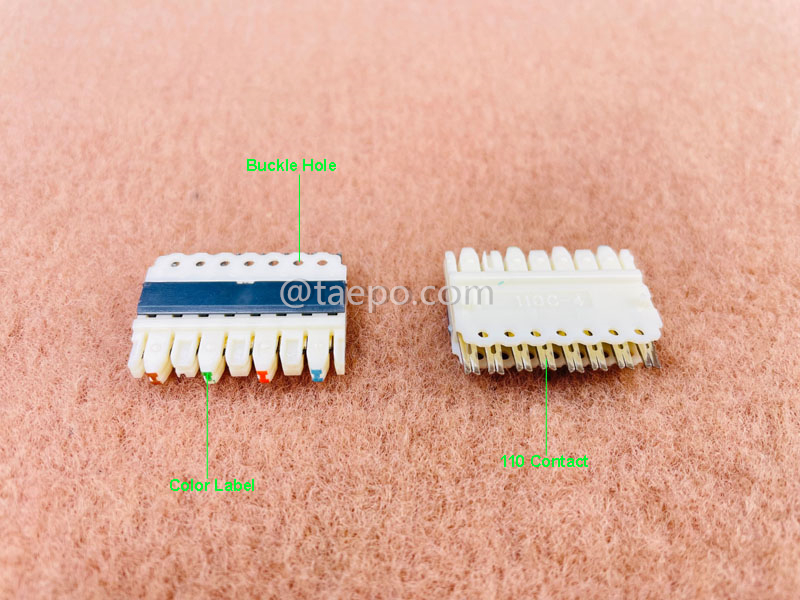 Images illustratives du bloc de connexion 110 de 4 paires