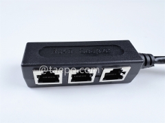 Raccord RJ45 3 entrées 1 sortie