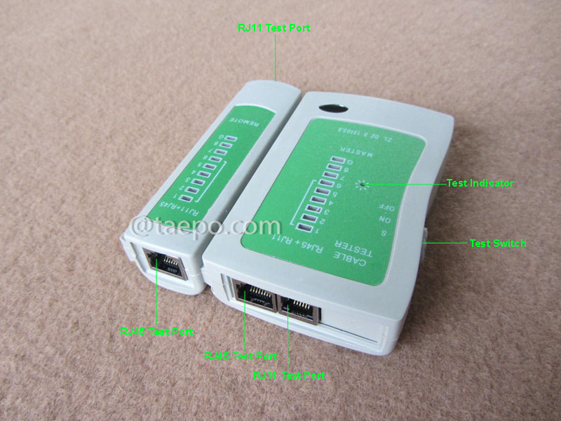 Images illustratives du testeur de câble patch pour RJ11/RJ45