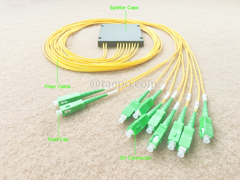 Images illustratives du répartiteur optique, PLC, boîtier en plastique, 2x8, avec connecteur SC/APC