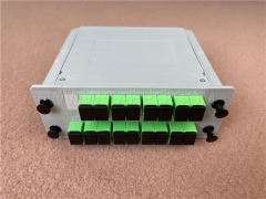 Séparateur optique, PLC, type cassette, G657A, 1x16, tube lâche de 0,9 mm, avec connecteur SC/APC