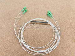 Séparateur optique, PLC, tube en acier, G657A, 2x2, tube lâche de 0,9 mm, 1 m, avec connecteur LC/APC