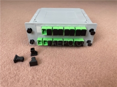 Séparateur optique, PLC, type cassette, G657A, 1x16, tube lâche de 0,9 mm, avec connecteur SC/APC