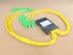 Répartiteur optique, PLC, boîtier en plastique, G657A, 1x32, tube lâche de 2 mm, 1 m, avec connecteur SC/APC
