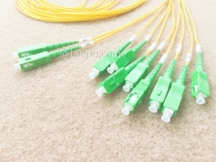 Répartiteur optique, PLC, boîtier en plastique, G657A, 2x8, tube lâche de 2 mm, 1 m, avec connecteur SC/APC