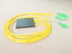 Répartiteur optique, PLC, boîtier en plastique, G657A, 2x8, tube lâche de 2 mm, 1 m, avec connecteur SC/APC