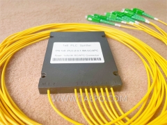 Répartiteur optique, PLC, boîtier en plastique, G657A, 1x8, tube lâche de 2 mm, 1 m, avec connecteur SC/APC