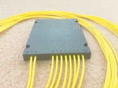 Répartiteur optique, PLC, boîtier en plastique, G657A, 2x8, tube lâche de 2 mm, 1 m, avec connecteur SC/APC