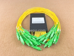 Répartiteur optique, PLC, boîtier en plastique, G657A, 1x32, tube lâche de 2 mm, 1 m, avec connecteur SC/APC